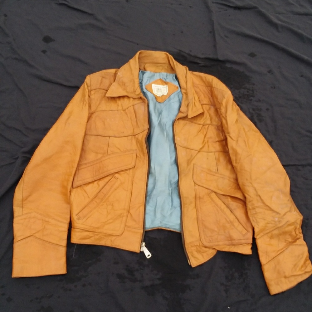 Vintage leather jacket Hecho en Mexico
